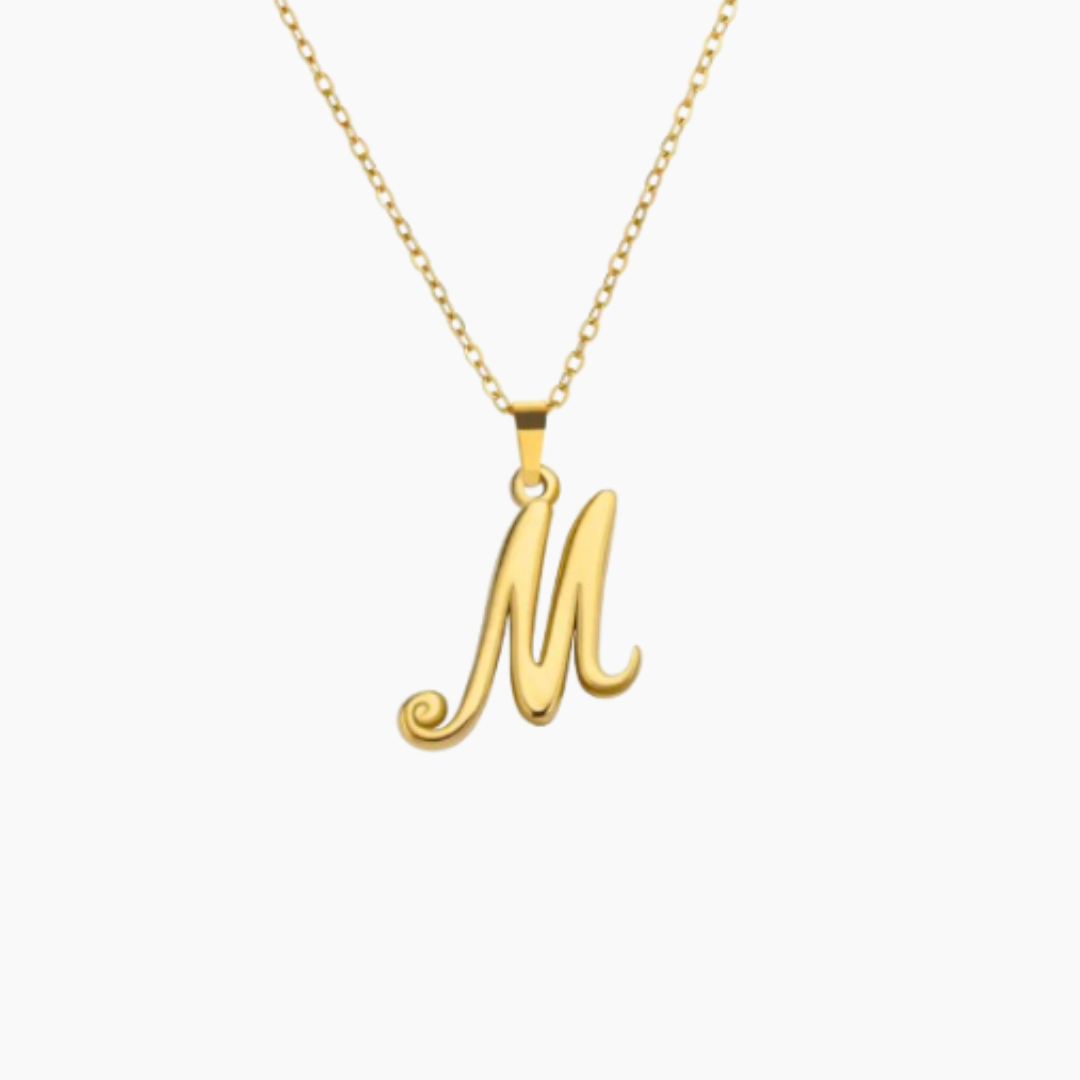 Dainty initial necklace