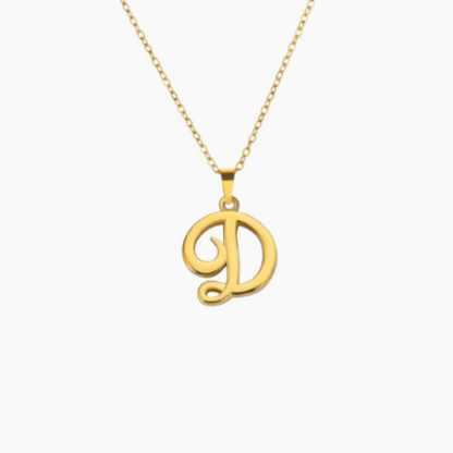 Dainty initial necklace