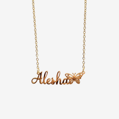 Butterfly Name Necklace