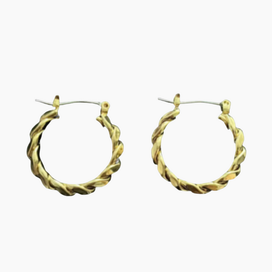 Mini Twist Gold Hoops